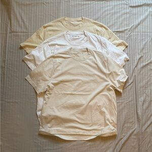 Abercrombie & Fitch Short Sleeve Tees - Cream, White, Tan